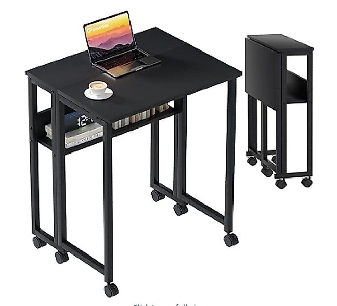 GarveeMore Schreibtisch Klappbarer mit Spanplattenplatte und Metallgestell, günstig online kaufen