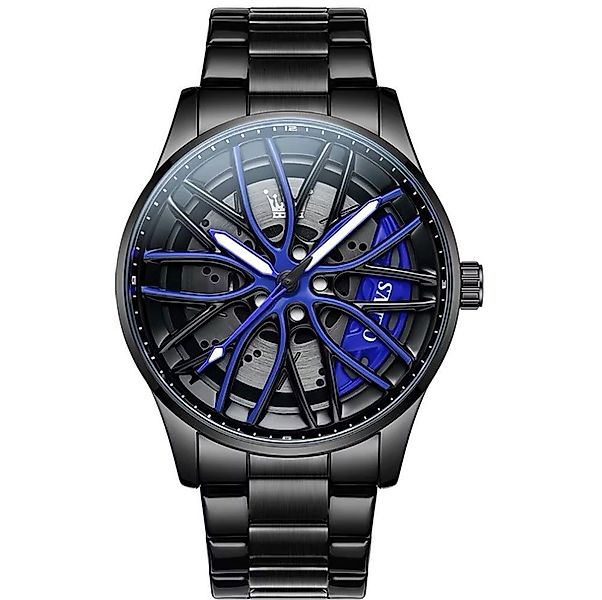 OLEVS Quarzuhr Felgenuhr- Motorsport Herren Armbanduhr günstig online kaufen