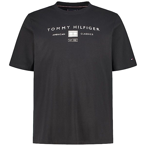 Tommy Hilfiger T-Shirt mit Label-Print Farbe schwarz Größe: 5XL günstig online kaufen