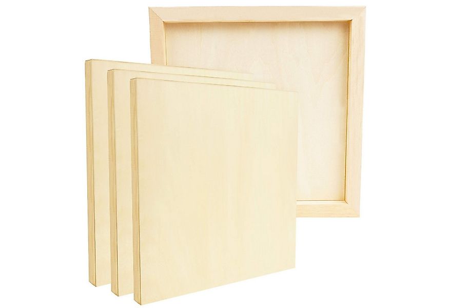 Belle Vous Leinwand Holz Malgrund Leinwand Rahmen 30x30cm - 4er Set günstig online kaufen