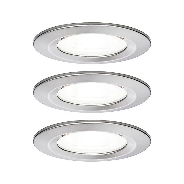 Paulmann "LED Einbauleuchte Nova Basisset starr IP44 rund 78mm GU10 3x6,5W günstig online kaufen