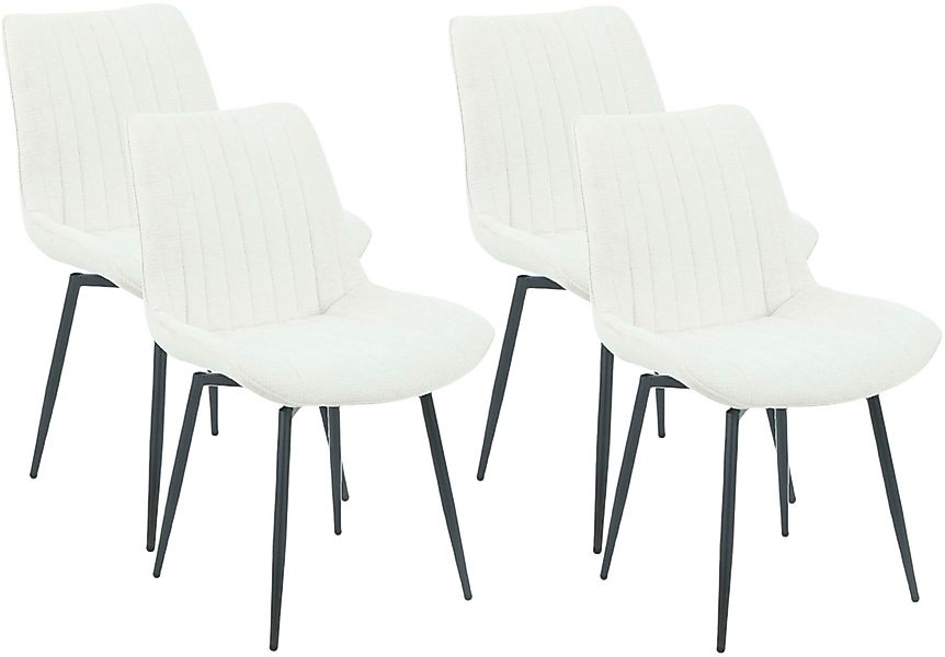 HELA 4-Fußstuhl "NEWPORT", (Set), 4 St., Microfaser-Webstoff, 4-Fuß,XL-Sitz günstig online kaufen