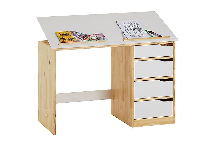 IDIMEX Kinderschreibtisch EMMA, Schreibtisch mit Schubladen und neigbarer T günstig online kaufen