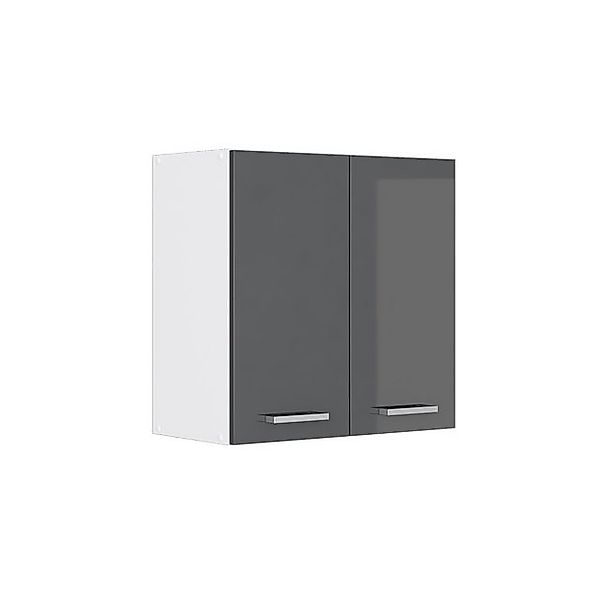 Vicco Hängeschrank R-Line Anthrazit Hochglanz/Weiß 60 x 60 cm mit Türen günstig online kaufen