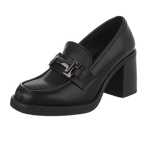 Ital-Design Elegante Loafer mit Absatz und markanter Schnalle für Damen Hig günstig online kaufen