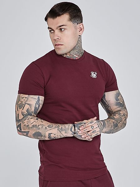 Siksilk T-Shirt SikSilk Herren Bordeaux Essentials günstig online kaufen