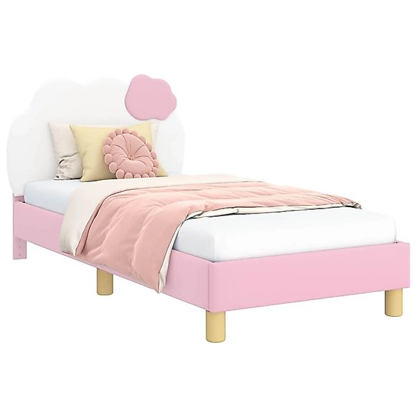 vidaXL Kinderbettgestell mit Kopfteil Rosa 80 x 160 cm PU 42011016 günstig online kaufen