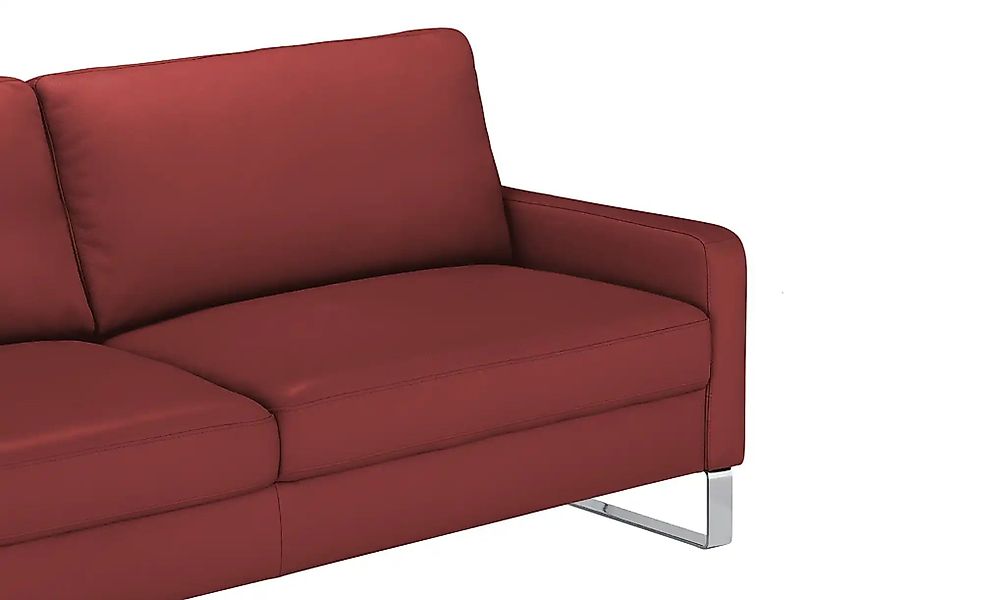 Max Schelling Ledersofa mit Kufengestell Maximum ¦ rot ¦ Maße (cm): B: 164 günstig online kaufen