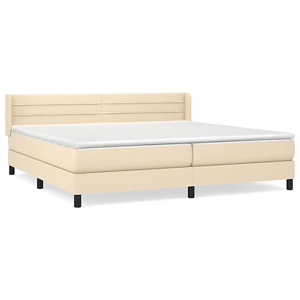 vidaXL Boxspringbett mit Matratze Creme 200x200 cm Stoff 3129822 günstig online kaufen