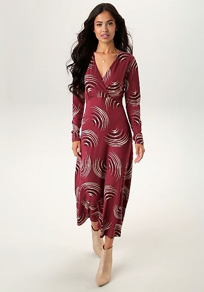 Aniston SELECTED Maxikleid, mit V-Ausschnitt in Wickeloptik und Unterbrustn günstig online kaufen