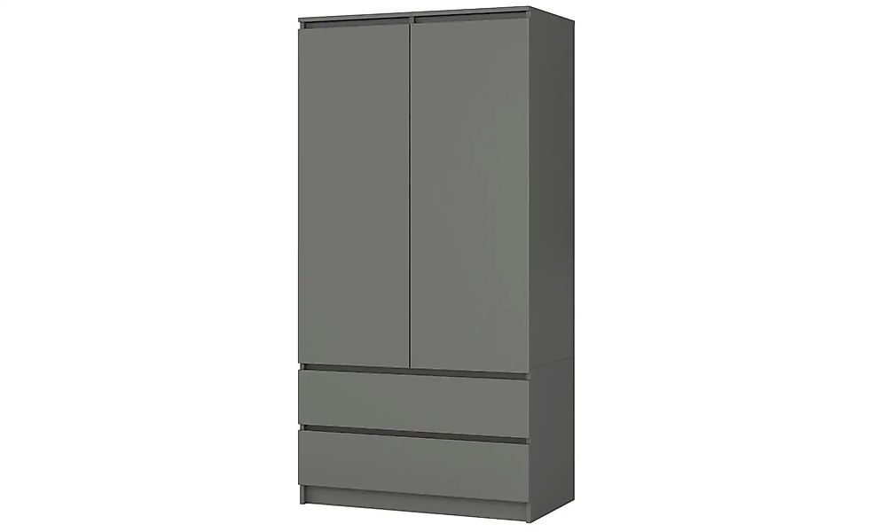 Drehtürenschrank mit 2 Schubladen Oda ¦ grau ¦ Maße (cm): B: 90 H: 180 Schr günstig online kaufen