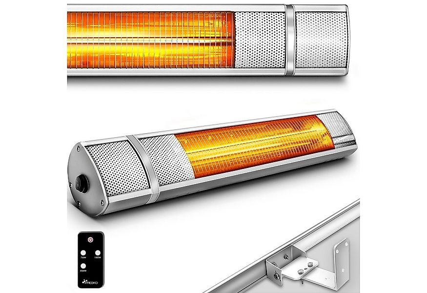 TRESKO Heizstrahler Infrarot 2000W mit Fernbedienung Wärmestrahler Terrasse günstig online kaufen