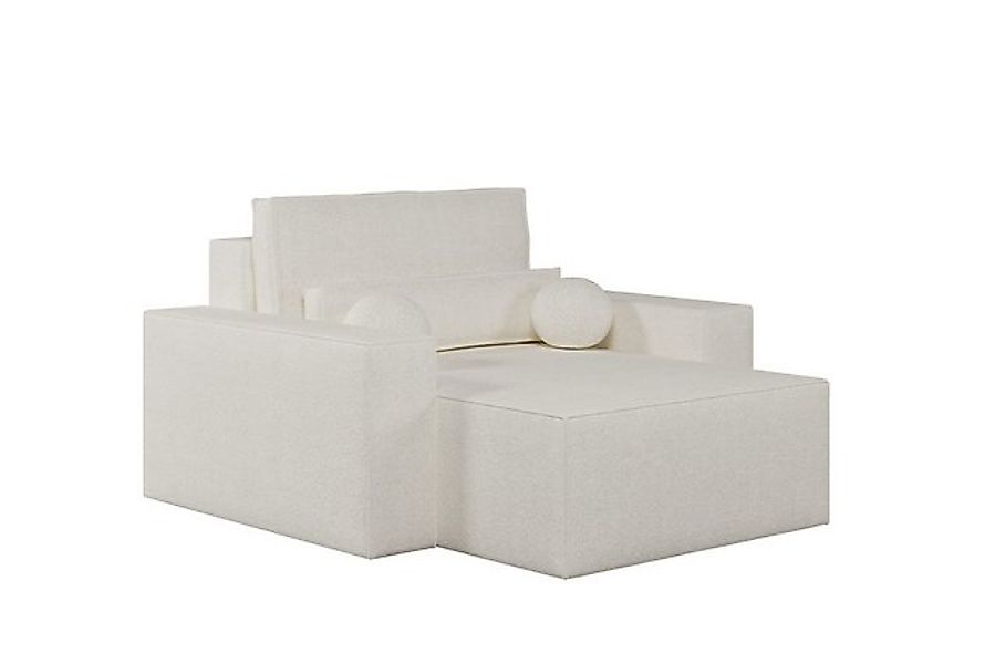 MOEBLO Chaiselongue Denver aus Bouclé, Elegante und Bequeme Chaiselongue fü günstig online kaufen