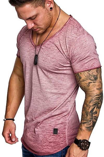 Amaci&Sons T-Shirt NYC Basic Oversize T-Shirt mit V-Ausschnitt Herren Overs günstig online kaufen
