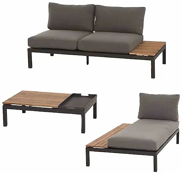 Siena Garden Gartenlounge-Set »Alvida« 3 Stk. tlg. günstig online kaufen