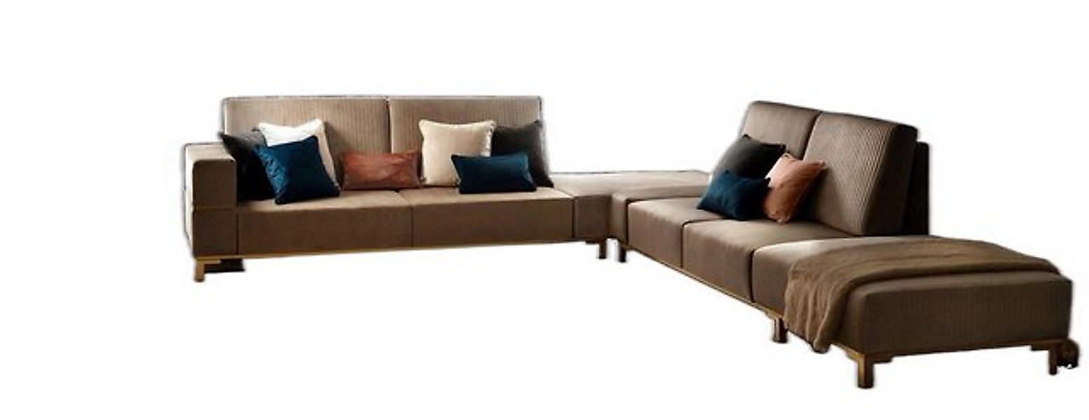 Xlmoebel Ecksofa Elegante Möbel L-förmigen Sofas Couch Stil Polsterung Stof günstig online kaufen