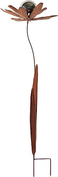 locker Deko-Windrad Rusty Flower, in Rostoptik günstig online kaufen