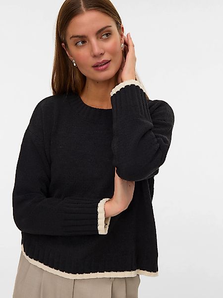 Vero Moda Strickpullover "VMSHADOW LS O-NECK PULLOVER BOO" günstig online kaufen