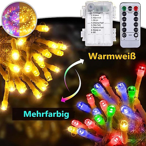 Jibenhome LED Stripe LED-Lichterkette 20/50/100 LEDs günstig online kaufen