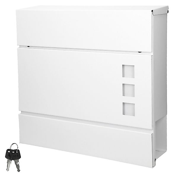 ECD Germany Standbriefkasten Anthrazit/Silber mit Zeitungsfach Standfuß Sil günstig online kaufen