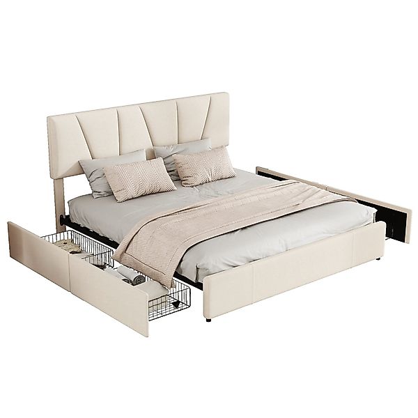 REDOM Bett Doppelbett Gästebett Gepolsterte Betten günstig online kaufen