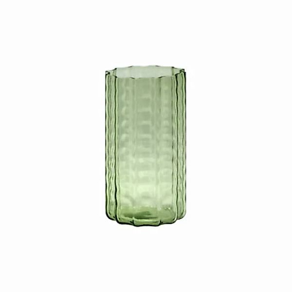 Vase Wave 01 glas grün / Ø 12 x H 21 cm - Serax - Grün günstig online kaufen