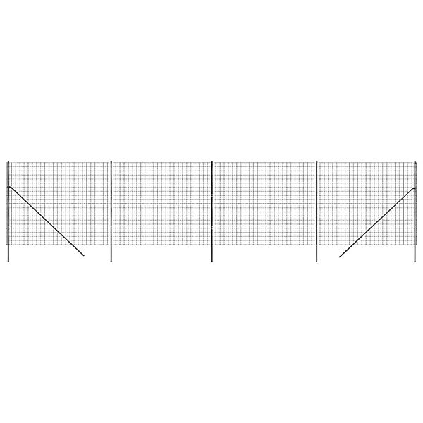 vidaXL Maschendrahtzaun Anthrazit 1,6x10 m Verzinkter Stahl 154228 günstig online kaufen