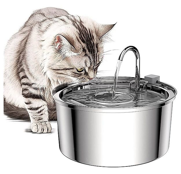 zggzerg Trinkbrunnen Trinkbrunnen für Katze, Katzenbrunnen aus Edelstahl, W günstig online kaufen