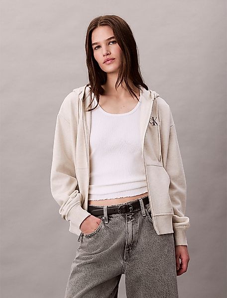 Calvin Klein Jeans Sweatjacke Mit Rundhalsausschnitt günstig online kaufen