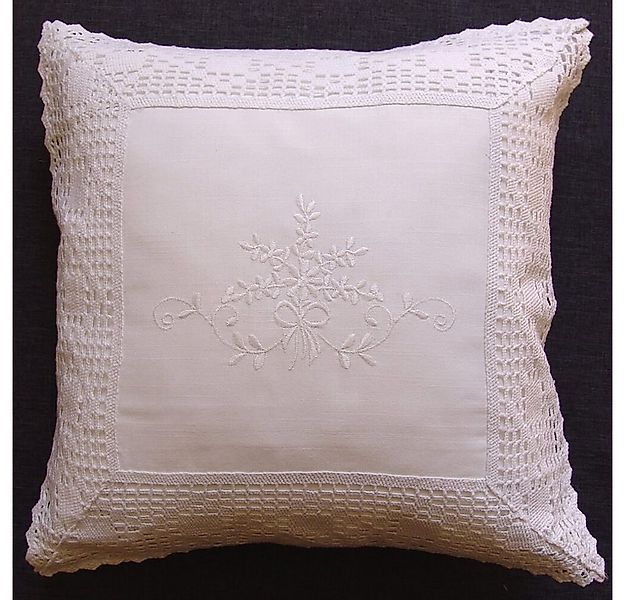 matches21 HOME & HOBBY Kissenbezüge Kissen-Bezug Landhaus Blumen Spitze flo günstig online kaufen