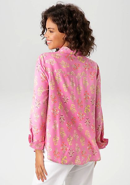 Aniston CASUAL Hemdbluse, mit kunstvollem, farbharmonischen Blumendruck günstig online kaufen