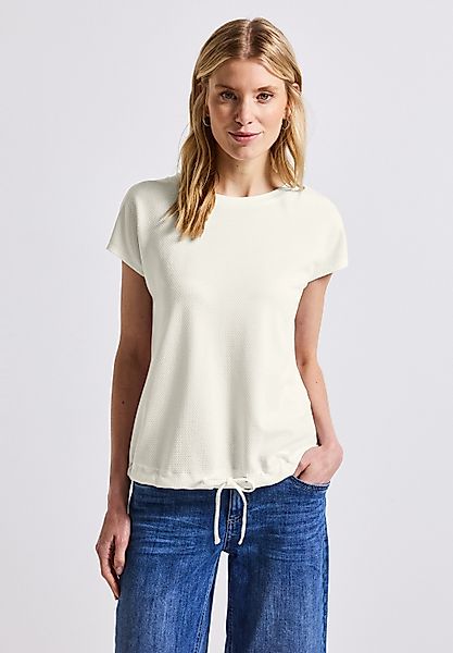 STREET ONE T-Shirt mit Tunnelzug am Saum günstig online kaufen