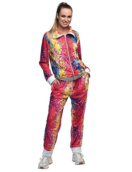 Boland Kostüm Disco-Trainingsanzug Jogginganzug für Damen bunt günstig online kaufen