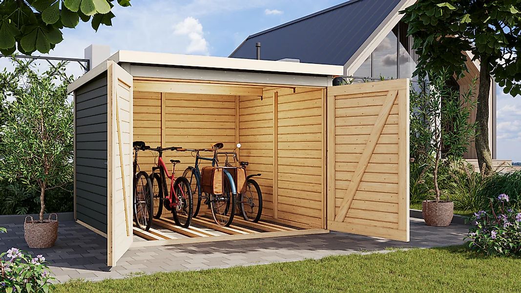 Karibu Fahrradbox "Fahrradgarage 4", in verschiedenen Farben, BxTxH: 212,5x günstig online kaufen