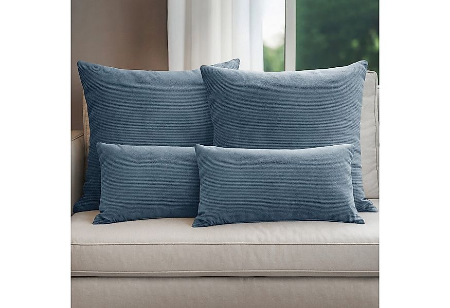 Selfitex Dekokissen 4er Set Cord Kissen inkl. Füllkissen, 2x 50x50 & 2x 30x günstig online kaufen