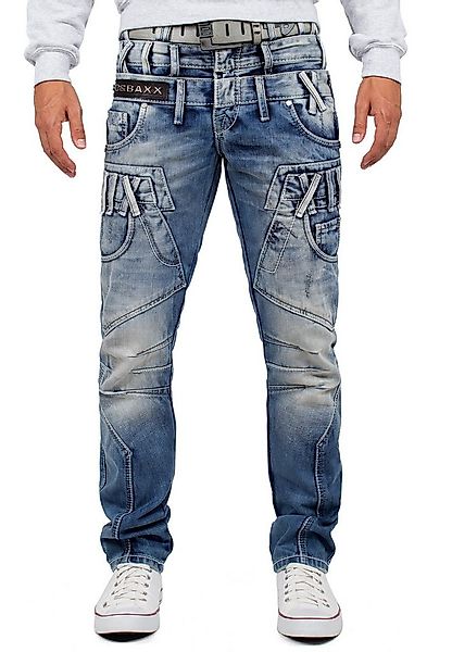Cipo & Baxx Regular-fit-Jeans Herren regular fit Hose Stonewashed BA-CD466 günstig online kaufen