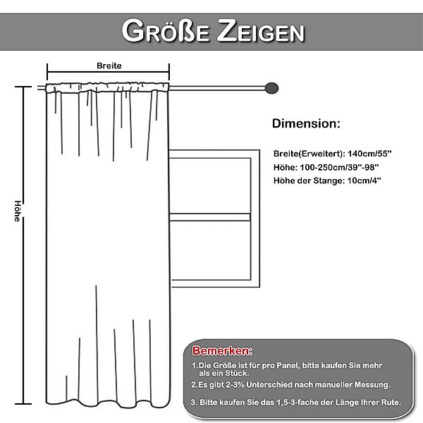 BTTO V&G Scheibengardine Fertiggardinen,Voile Vorhang mit günstig online kaufen