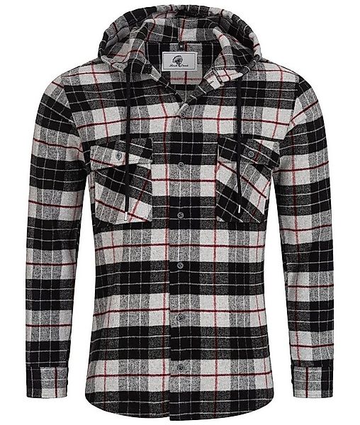 Rock Creek Flanellhemd Herren Hemd Flanellhemd mit Kapuze H-255 günstig online kaufen