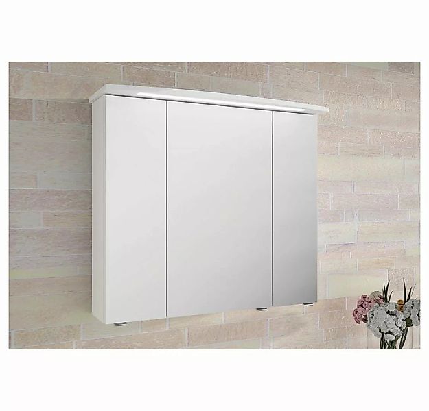 Lomadox Spiegelschrank FES-4010-66 Badezimmer mit Koprus in weiß glanz, ink günstig online kaufen