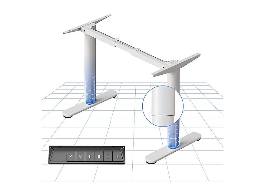 FLEXISPOT Schreibtisch Elektrisch höhenverstellbares Tischgestell, Schwarz/ günstig online kaufen