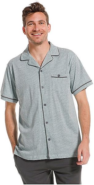 Pastunette Pyjamaoberteil Herren Schlafanzug Oberteil Kurzarm geknöpft (1-t günstig online kaufen