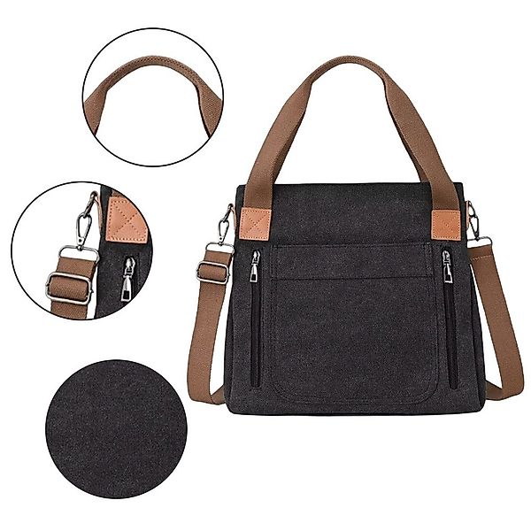 MODFU Henkeltasche Damen Schultertasche Umhängetasche (Canvas günstig online kaufen