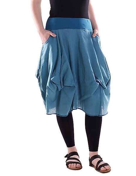 Vishes Sommerrock Damen knielanger Rock Baumwolle Vintage, Retro extra brei günstig online kaufen
