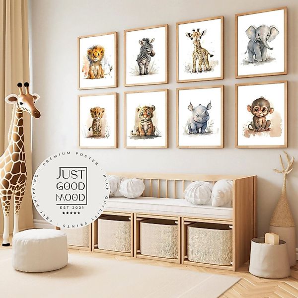 JUSTGOODMOOD Poster ® Tiere Wald Dschungel günstig online kaufen
