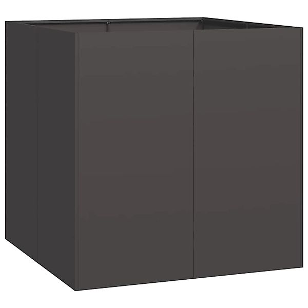 vidaXL Pflanzkübel Schwarz 80x80x80 cm Stahl 860780 günstig online kaufen