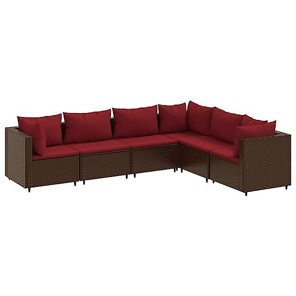 vidaXL Gartenlounge-Set 6-tlg. Garten-Lounge-Set mit Kissen günstig online kaufen