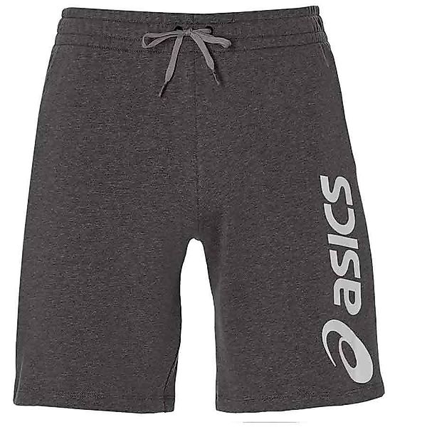 Asics Big Logo Kurze Hosen S Mid Grey Heather / Dark Grey günstig online kaufen