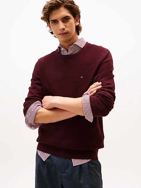 Tommy Hilfiger Rundhalspullover "ESSENTIAL STRUCTURE CREW NECK mit Struktur günstig online kaufen