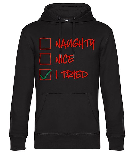 Naughty Nice I Tried · Unisex Premium Hoodie günstig online kaufen