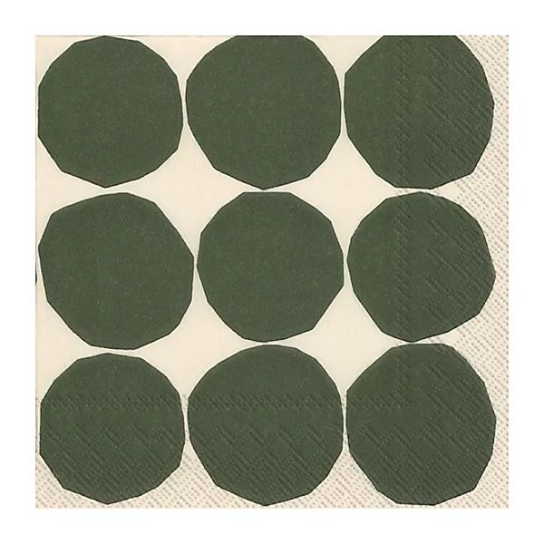 Kivet Serviette 33 x 33cm 20er Pack weiß-grün günstig online kaufen